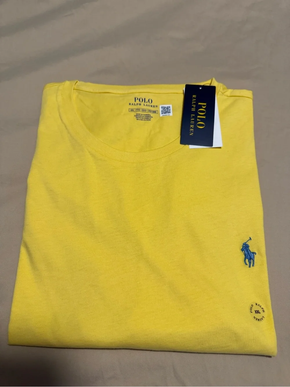 Polo by Ralph Lauren Pale Yellow Cotton Tee